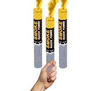 ZENDA CLUB® - Set di 3 fumigeni a mano ± 120 secondi giallo - Trigger a stoppino - fumigeni colorati da tenere in mano - categoria F1 - ZENDA CLUB®