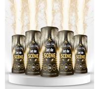 ZENDA CLUB® - Set di 5 getti da palco, 3 m / 45 asciutti, colore: argento, effetto scintille per interni, con altezza di 3 m, senza scatti, categoria F1