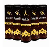 ZENDA CLUB® - Set di 5 getti di scena argentati - 2 metri / 20 secondi - senza trigger - Effetti luminosi spettacolari - Animazione professionale - Categoria F1