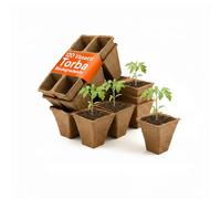 Zendea Avilia Vasetti Torba Biodegradabili Set 120 Pezzi - Vasi per Semenzaio e Trapianto Diretto in Terra | Per Orto, Fiori e Piante Aromatiche | Ecologici, Traspiranti