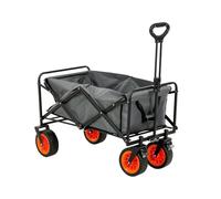 Zendea - Carrello con Ruote Portatutto Pieghevole 82,5x54,5x99,5 cm in Acciaio Antracite, Portata 160 kg, Richiudibile Salvaspazio per Spesa, Spiaggia, Campeggio e Giardino