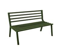 Zendea Panca da Esterno - Panchina Giardino in Acciaio Verniciato Verde - Arredamento Terrazzo Esterno - Design Moderno e Resistente - Panca Montecarlo Verde 127x61x80 cm
