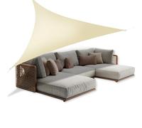 Zendea - Tenda da Sole per Esterno Triangolare 5x5x5 m con Protezione UV e Pioggia - Telo Idrorepellente in Poliestere 210D - Facile da Montare