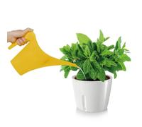 Zendea Vaso Tondo Bianco per Piante, Fiori e Erbe Aromatiche 13x13x12 cm - Ideale per Giardino, Terrazzo o Balcone con Comodo Sistema di Drenaggio e Controlllo del Livello dell'Acqua