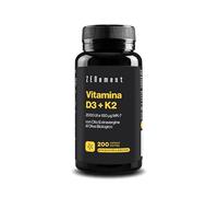 Zenement | Vitamina D3 + K2, Colecalciferolo (2000 UI) & MK-7 (150 μg), 200 Capsule Softgel | con Olio Extravergine di Oliva Spagnolo | Ossa, Muscoli e Sistema Immunitario | 100% Ingredienti Naturali