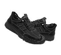 Zenfaze Orthopedic Shoes for Men, Slip-On Hiking Sneakers with Arch Support, Breathable Mesh, Non-Slip Sole, Widened Toe Box (Black,38)