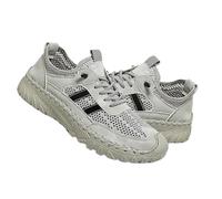 Zenfaze Orthopedic Shoes for Men, Slip-On Hiking Sneakers with Arch Support, Breathable Mesh, Non-Slip Sole, Widened Toe Box (Gray,43)