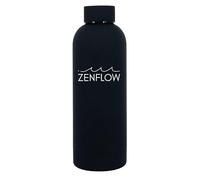 ZenFlow Borraccia in acciaio inox da 500 ml, senza BPA, a tenuta stagna, mantiene le bevande fredde per 24 ore e calde per 12 ore, viaggi, palestra, ufficio, vari colori (nero opaco)