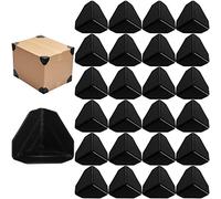 ZENFUN 200 protezioni per bordi da imballaggio, in plastica resistente, protezioni per angoli per scatole, scatole, nero, 5.4 cm di lunghezzax5.4 cm di larghezzax5.4 cm di altezza