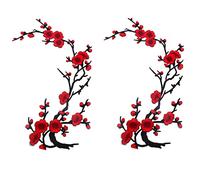 zeng 2 pezzi ricamati patch fiore fai da te pezzi ricamo cucire sulle patch patch applique ricamo per jeans, giacche, abbigliamento, borse