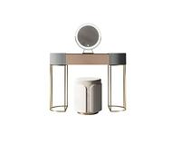 Zeng25liangOu-12 Camera da letto Tavolo da trucco con specchio illuminato a LED, tavolo toeletta di lusso, mobiletto portaoggetti(Grande)