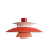 zenggp Lampadario Moderno, Lampada A Sospensione Minimalista Nordica Danese con Paralume Imitazione UFO, Altezza Regolabile, Lampadari A Soffitto per Camera da Letto Sala da Pranzo Cucina(40cm,Red 2)