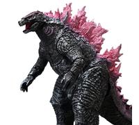 ZENGON Monster King con spina dorsale rosa, figura da collezione alta 18 cm con mini nave da guerra in omaggio, set regalo modello Kaiju