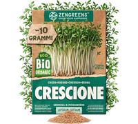 ZenGreens® - Semi da germoglio di Crescione bio (Lepidium sativum) - microgreens facili da coltivare in vaschetta di germinazione - 10 g