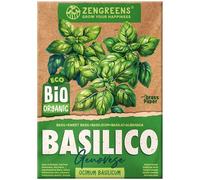 ZenGreens® Semi di basilico (genovese) biologico - Semi di erbe aromatiche per la coltivazione in giardino, sul balcone o in cucina - Ideali per i principianti