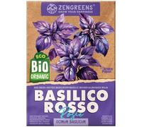 ZenGreens® Semi di basilico (rosie) biologico - Semi di erbe aromatiche per la coltivazione in giardino, sul balcone o in cucina - Ideali per i principianti