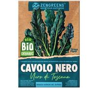 ZenGreens® Semi di cavolo laciniato biologico - Semi di verdure per la coltivazione in giardino, sul balcone o in un'aiuola rialzata - Sementi di ortaggi - Cavolo Nero - Nero di Toscana