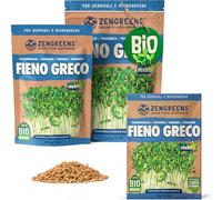 ZenGreens® - Semi di fieno greco biologico - Scegli tra 10g, 200g e 500g - Germogli di fieno greco - Germinazione superiore al 97% - Microgreens