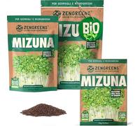 ZenGreens® - Semi di mizuna biologico - Scegli tra 10g, 200g e 500g - Germogli di mizuna - Germinazione superiore al 97% - Microgreens
