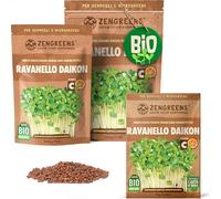 ZenGreens® - Semi di ravanello daikon biologico - Scegli tra 10g, 200g e 500g - Germogli di ravanello daikon - Germinazione superiore al 97% - Microgreens