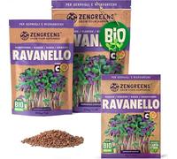 ZenGreens® - Semi di ravanello rambo biologico - Scegli tra 10g, 200g e 500g - Germogli di ravanello rambo - Germinazione superiore al 97% - Microgreens