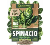 ZenGreens® Semi di spinacio biologico - Semi di verdure per la coltivazione in giardino, sul balcone o in un'aiuola rialzata - Sementi di ortaggi - Matador