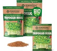 ZenGreens® - Semi di trifoglio rosa biologico - Scegli tra 10g, 200g e 500g - Germogli di trifoglio rosa - Germinazione superiore al 97% - Microgreens