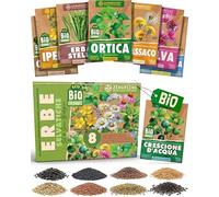 ZenGreens® - Set di Semi di Erbe Selvatiche bio (8 pezzi) - 8 Semi di Erbe Selvatiche per Coltivazione Facile in Giardino, Balcone o Serra - Semi da Piantare - Sementi