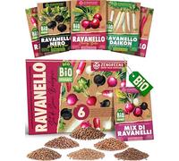 ZenGreens® Set di Semi di Ravanello bio - 6 varietà antiche - Sementi