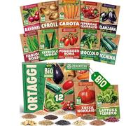 ZenGreens® - Set di semi di verdure bio - 12 varietà per una facile coltivazione in giardino, sul balcone o in un'aiuola rialzata - Sementi di ortaggi