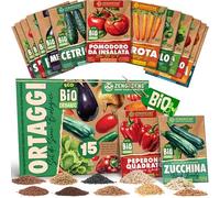 ZenGreens® - Set di semi di verdure bio - 15 varietà per una facile coltivazione in giardino, sul balcone o in un'aiuola rialzata - Sementi di ortaggi