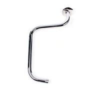 ZENGRICE Braccio di prolunga per doccia da 12 pollici, a forma di S, in acciaio inox, design a collo di cigno, regolabile in altezza, curvo, resistente alla corrosione, per doccia flessibile in bagno