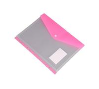 ZENGXJYCQINGJIANG Cartelle di file colorate Cartella portadocumenti trasparente multiuso for archiviazione di documenti, borsa smerigliata, for ufficio, casa Cartelle Portafogli(Pink)