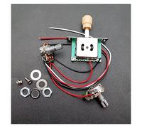 Zengxue 2 Pickup Cablaggio Cablaggio Prewired / 3-Way Converter 1T1V 500K. POTS/Per Tl. Chitarra Sostitutiva cablaggio chitarra (Color : Cream Cap)