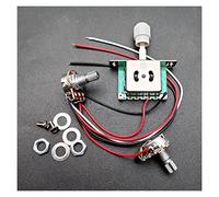 Zengxue 2 Pickup Cablaggio Cablaggio Prewired / 3-Way Converter 1T1V 500K. POTS/Per Tl. Chitarra Sostitutiva cablaggio chitarra (Color : White Cap)