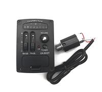 ZENGXUE Pickup Chitarra 5 PCS 2/3/4/5 Band Guitar EQ Series Equalizzatore per Chitarra Attivo Pickup Piezo con Microfono Sintonizzatore LCD Pickup per Chitarra (Color : UK-300T)