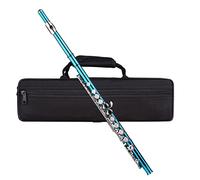 Zengxue Principiante Flauto Carry Case Flauto Stand Chiuso Hole C Flute 16 Tasti Cupronickel Strumento Di Vento Nichelato (Color : Blue)