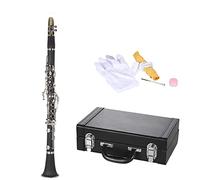 Zengxue Student clarinetto 17 Key. Addominali Clarinetto BB Cupronickel Placcato Il Nichel Con Guanti Di Stoffa Di Pulizia Strumento Di Legno