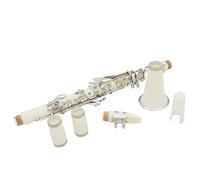 Zengxue Student clarinetto Bianco 17-Key Clarinet B Flat ABS Bottoni In Nichel-placcati A Doppia Canna