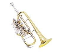 ZENGXUE Tromba Professionale Avanzata Quattro Tasti Piatti B-flat Treble Tromba Tromba per studenti in ottone