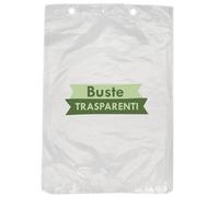 Zenic | Sacchetti plastica trasparenti senza manico in blocco | 25 x 30 cm | Per frutta, verdura, carne e pesce | Ideali per banchi di mercato, conservazione degli alimenti e adatti al congelamento