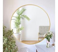 ZENIDA Specchio rotondo, 60 x 60 cm, rotondo con cornice in metallo oro di alta qualità, design moderno, grande specchio, per corridoio, bagno, soggiorno e molto altro ancora