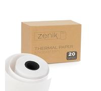 ZENIK | 20 Rotoli di Carta Termica 57x35x12mm | Senza BPA | Compatibilità Universale | POS, Terminale di Pagamento, Stampante Termica 57mm, Scontrini | Alta Durata