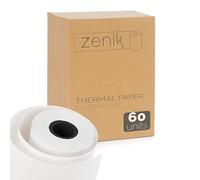 ZENIK | 60 Rotoli di Carta Termica Bianca 57x35x12mm | Senza BPA | Compatibilità Universale | POS, Terminale di Pagamento, Stampante Termica 57mm, Scontrini | Alta Durata