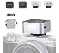 ZENIKO ZF04 Mini Flash Speedlite per fotocamera Camera Flash CCT 6500k±200k 372 flash a piena potenza 2 livelli di potenza Compatibile con Canon Nikon Sony Fuji Olympus Panasonic (Argento)