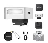 ZENIKO ZF08 Mini Flash Speedlite On Camera Flash GN16,5 livelli di potenza,CCT 6500k ±200k con attacco universale per slitta a caldo ＜3s Riciclo rapido per Sony/Canon/Nikon/Panasonic/Olympus (argento)