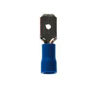 Zenitech - 10 terminali blu con linguette maschili, 6,3 mm