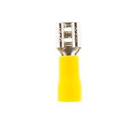 Zenitech - 10 terminali gialli clip femmina da 6,3 mm