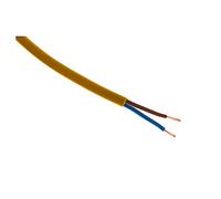 ZENITECH 114517 - Cavo di alimentazione elettrico HO3VVH2-F 2 x 0,75 oro, 5 m, colore: Oro