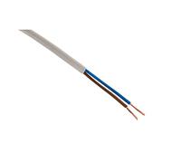 ZENITECH 114520 - Cavo di alimentazione elettrico HO3VVH2-F 2X 0,75, 10m, colore: Bianco